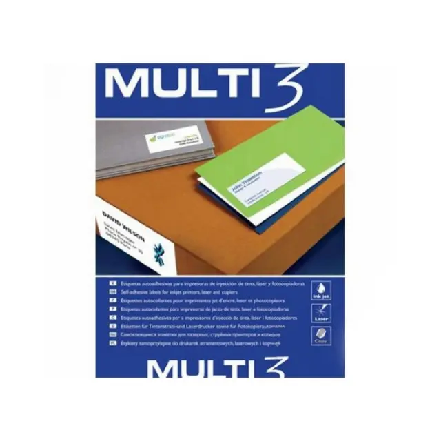 Αυτοκόλλητες Ετικέτες Multi3 Inkjet, Copy, Laser 70x30mm 100 φύλλα