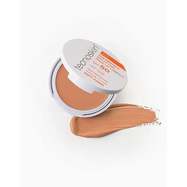 TECNOSKIN Sun Protect Mattifying Make-Up Compact SPF50 Αντηλιακό Make-Up με Ματ Αποτέλεσμα-FAIR 10g 2