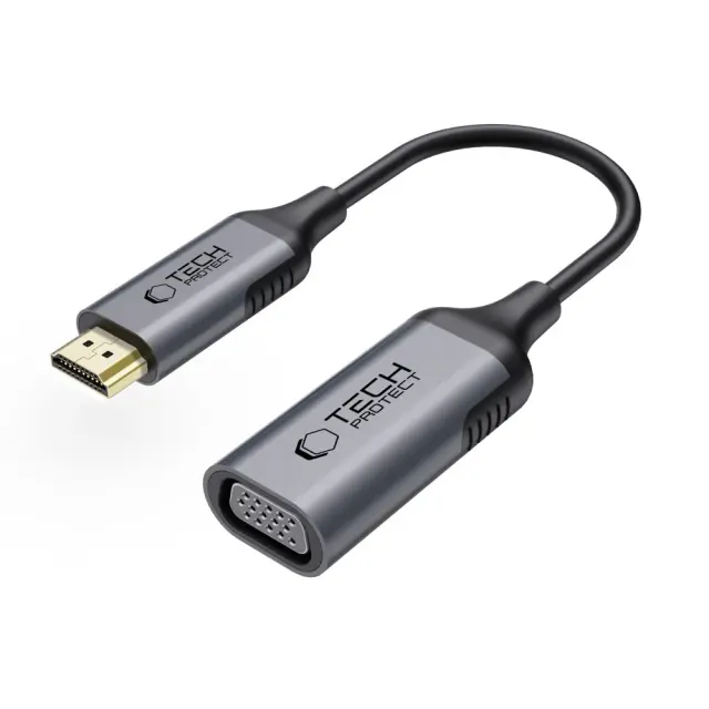 Tech-protect Ultraboost Adapter Hdmi To Vga Full Hd 60hz Black