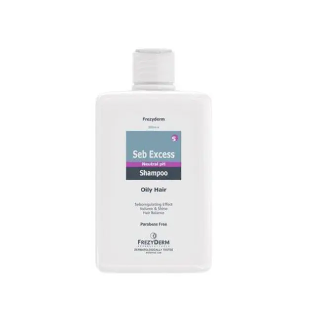 Frezyderm Seb Excess Shampoo Απαλό Σαμπουάν που Ρυθμίζει + Εξισορροπεί τη Λιπαρότητα, 200ml