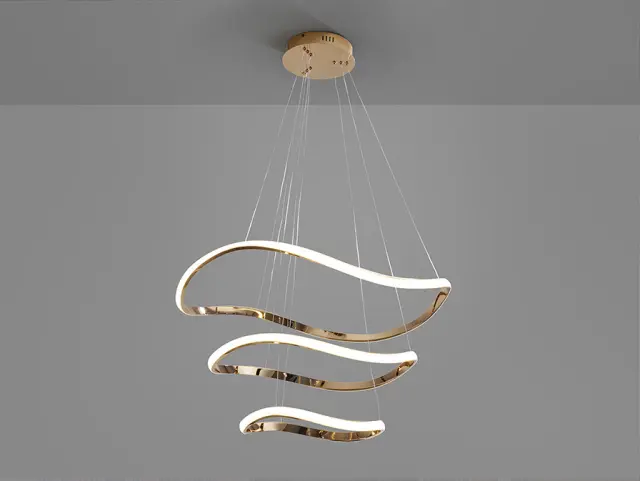 Φωτιστικό LED Naos Rose Gold 3 Δαχτυλίδια D80 Dimmable Ροζ χρυσό 2