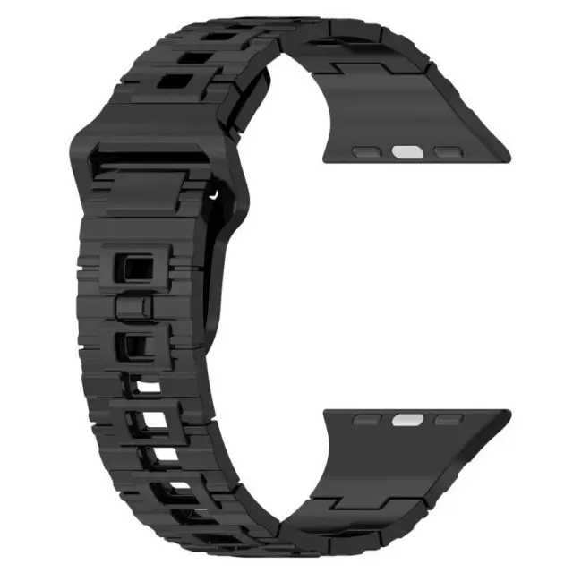 Armor Style Ανταλλακτικό Λουράκι Σιλικόνης για Apple Watch 44/45/46/49mm - Black OEM 3