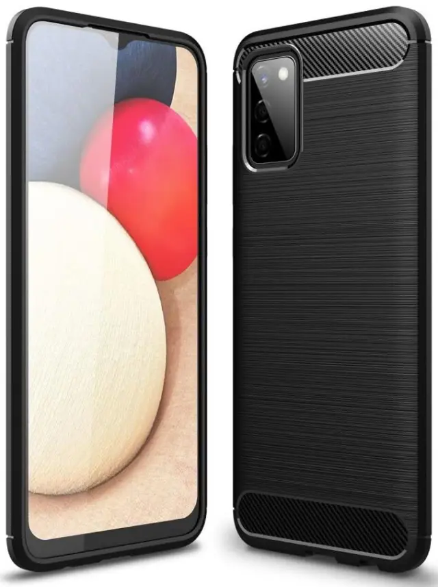 Tech-Protect® Carbon TPU Προστατευτική Θήκη Σιλικόνης για Samsung Galaxy A02s - Black