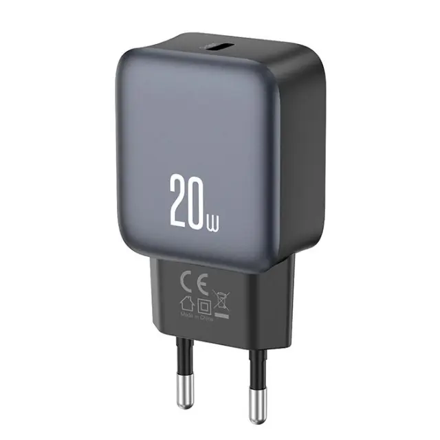 Universal φορτιστής USB-C, 20W σε μαύρο χρώμα