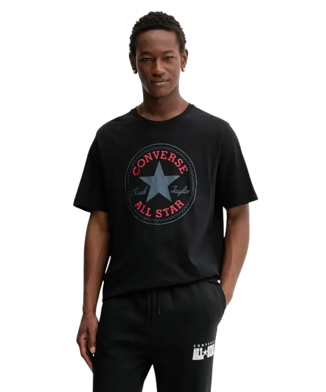 Converse - Ανδρικό T‑shirt Chuck Taylor All Star Patch Relaxed Fit CVM5T459-001 Μαύρο - M 2