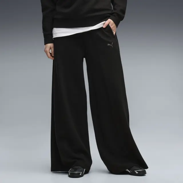 Puma Women's Class Relaxed Wide Leg Woven Pants Μαύρο 694013-01 (Puma) - Medium 3