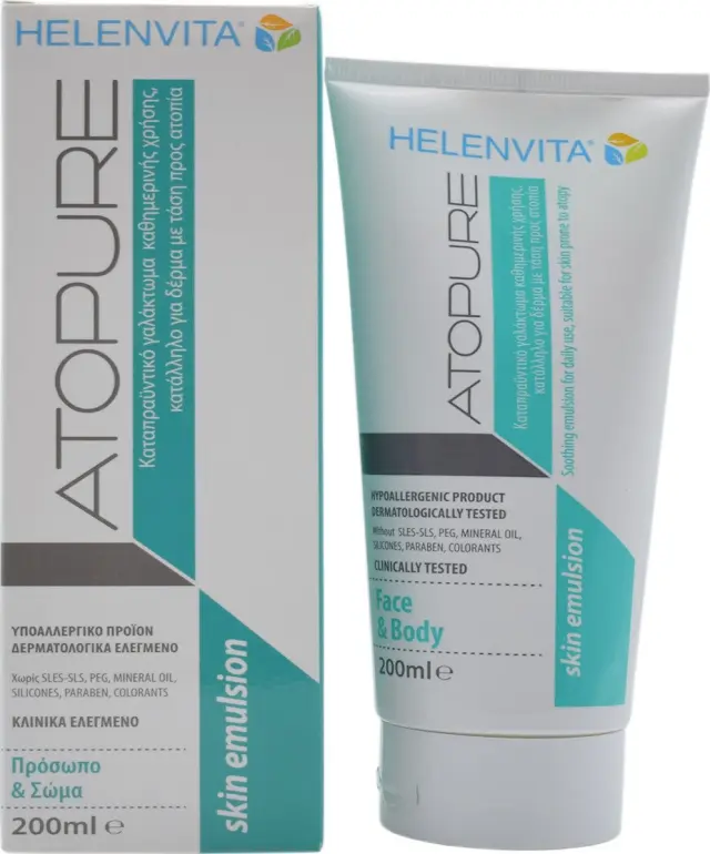 Helenvita Atopure Skin Emulsion Καταπραϋντικό Γαλάκτωμα για Δέρμα με Τάση Ατοπίας, 200ml