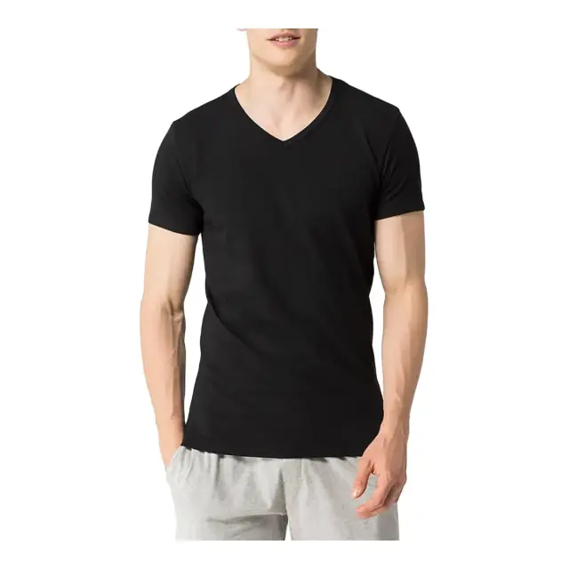 Tommy Hilfiger Ανδρική Φανέλα V Premium Essential - Κοντό Μανίκι - Τριπλό Πακέτο, Χρώμα Μαύρο - S 2