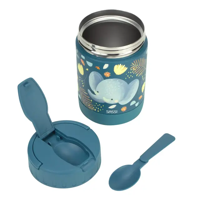 Sassi Ανοξείδωτος Θερμός Φαγητού 350ml Chewy The Elephant 2