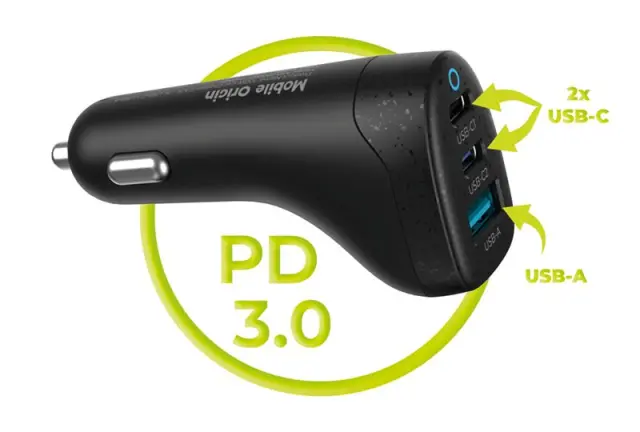 Mobile Origin 100W Car Charger CA25 - 2x USB-C + USB-A 2