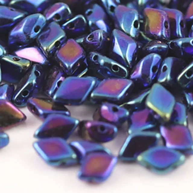 Χάντρα Matubo GemDuo 8x5mm - Jet Red Iris ~10gr