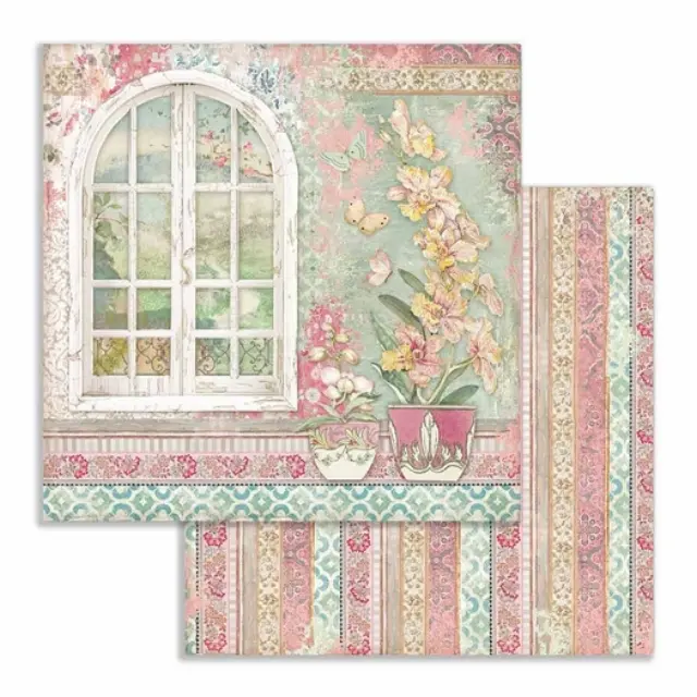 Χαρτιά scrapbooking 10τεμ, 30.5x30.5cm, Orchids and cats Stamperia 3
