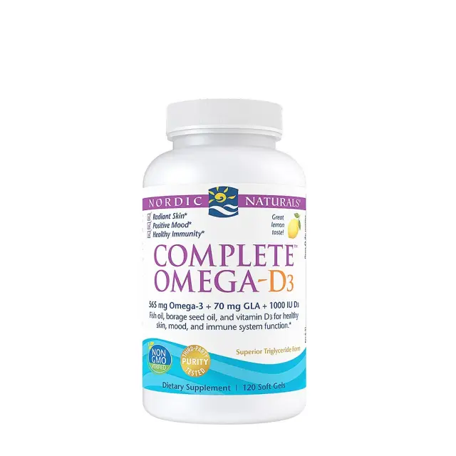 Nordic Naturals Complete Omega-D3 Lemon, 120 Softgels