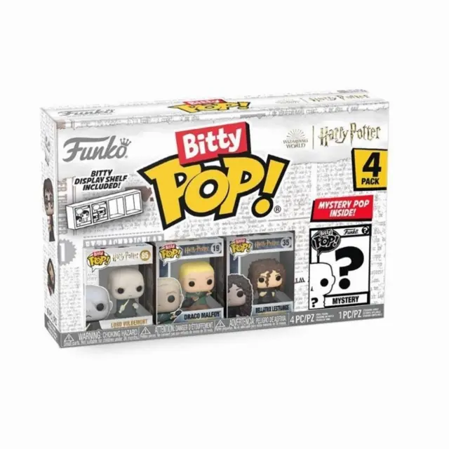 Φιγούρες Funko Bitty Pop! Movies: Harry Potter - Lord Voldemort, Draco Malfoy, Bellatrix Lestrange & Mystery Chase 4τμχ