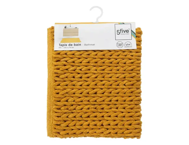Πατάκι Μπάνιου Colorama 5five με διαστάσεις 75x50cm - Mustard yellow 174729K 2