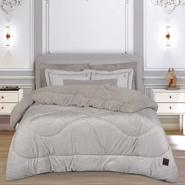 Κουβερτοπάπλωμα 220x240 Υπέρδιπλο 740gsm Essential Greenwich Polo Club 3955 Ice Grey 100% Πολυέστερ