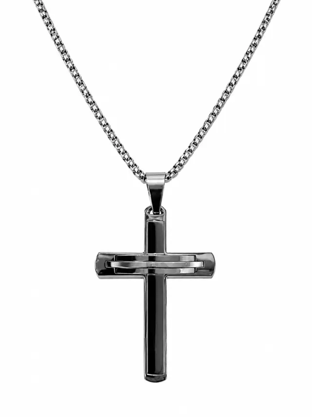 Ghetto Cross Necklace with 50cm Chain