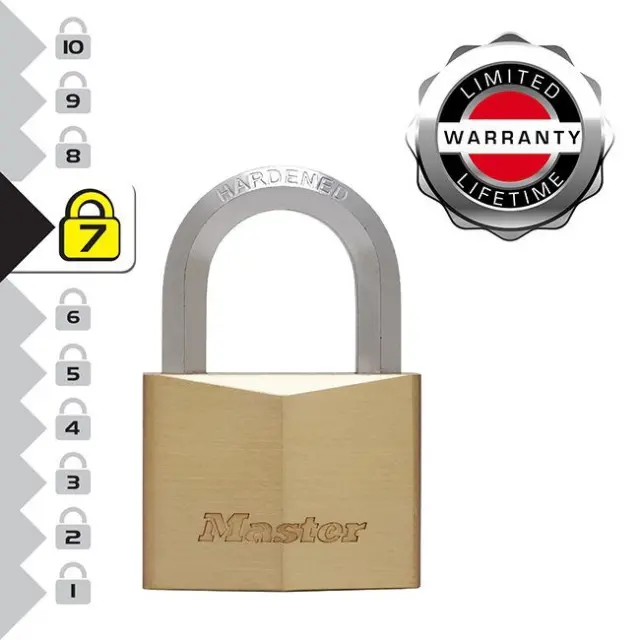 Master Lock 1145EURD - Λουκέτο μπρούτζινο, βαρέως τύπου με εξάγωνο λαιμό 3