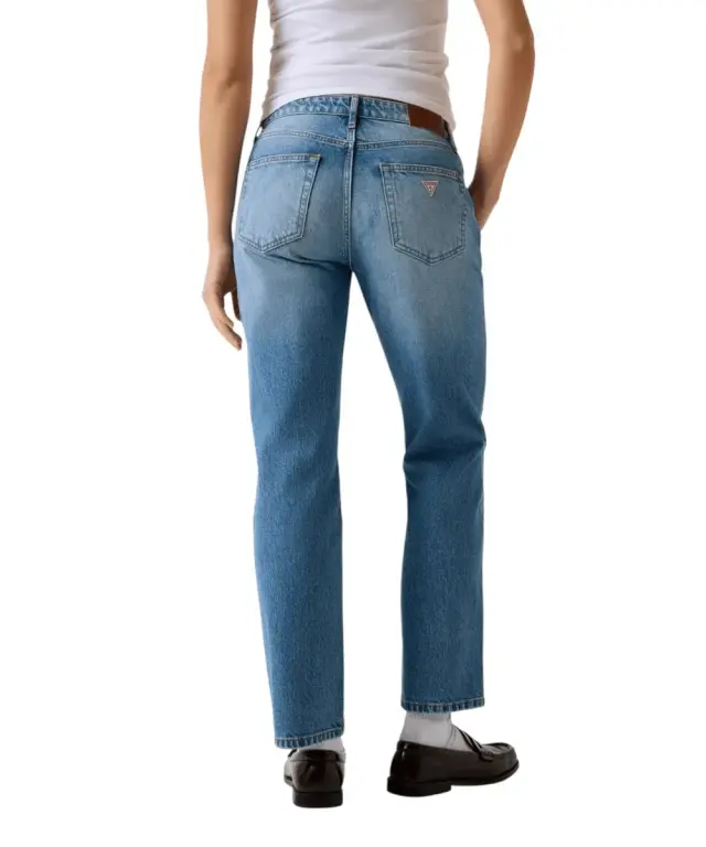 Guess - Γυναικείο Παντελόνι Τζιν G08 Mid Rise Straight W5YA98D6332-INLV Μπλε - W27 L32 3