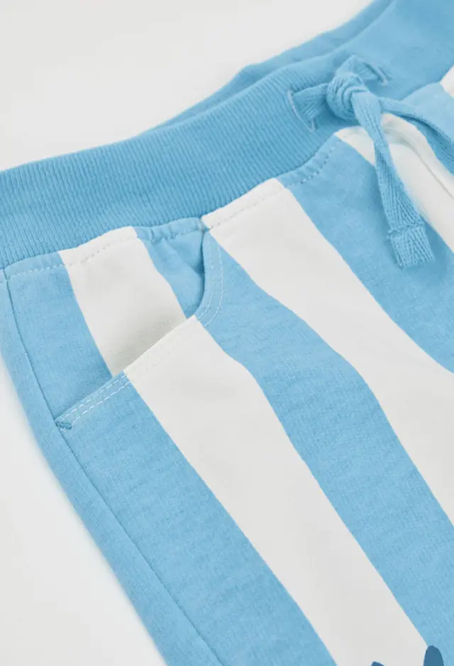 Boboli fleece βερμούδα σορτς ριγέ για αγόρι 503121-9857 3