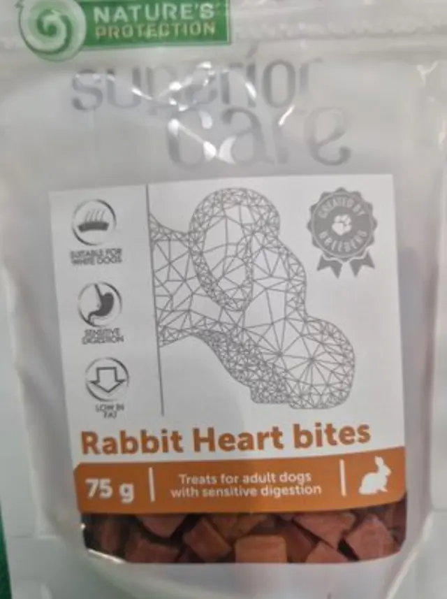 Nature s Protection Superior Care Rabbit Heart Bites Λιχουδιές Σκύλου με Κουνέλι 75gr