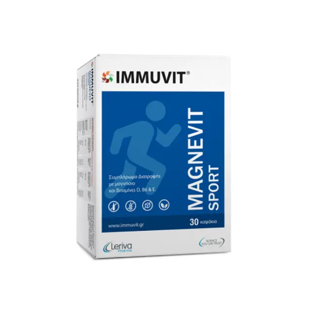 Leriva Magnevit Sport Συμπλήρωμα με Μαγνήσιο Κατάλληλο για Αθλητές, 30caps