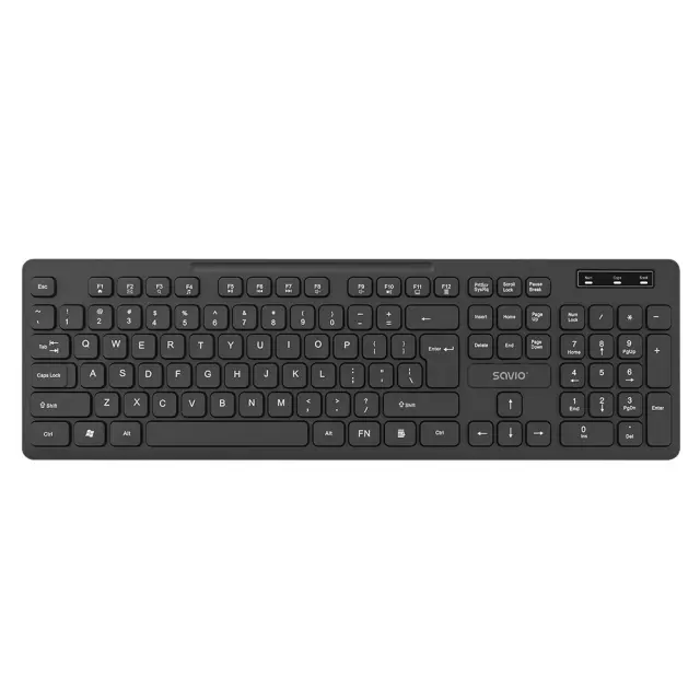 Savio KB-02 keyboard Home-Office USB QWERTY Black