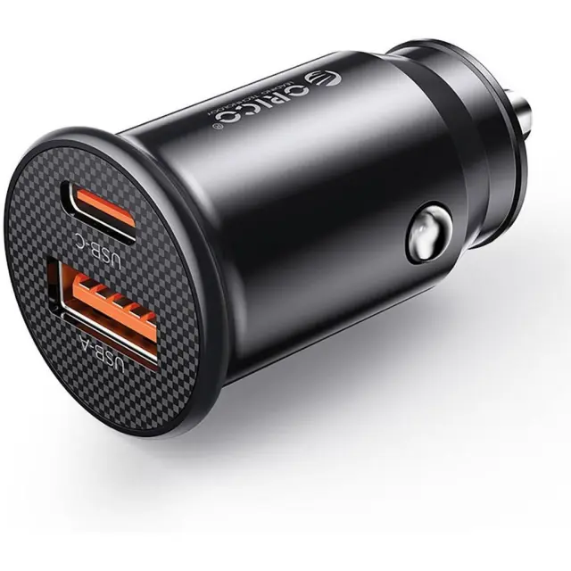 Orico® PowerMini Φορτιστής Αυτοκινήτου με 1xUSB-A και 1xUSB-C 30W- Black