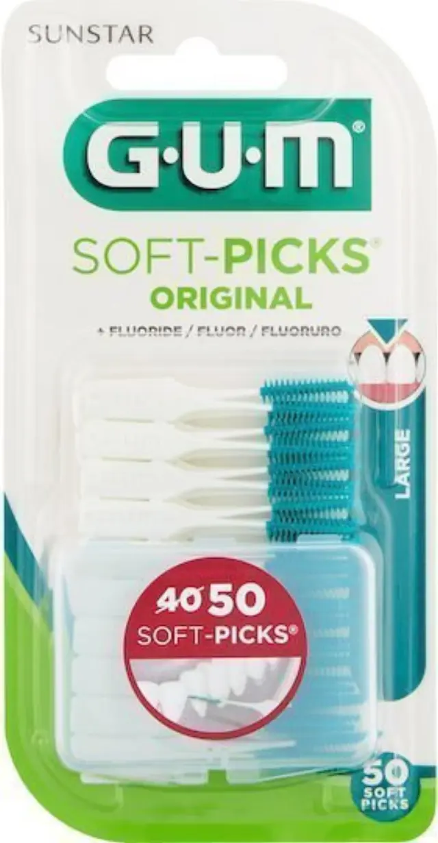 Gum 634 Soft-Picks Original Large Μεσοδόντια Βουρτσάκια 40 + 10 Δώρο, 50τεμ
