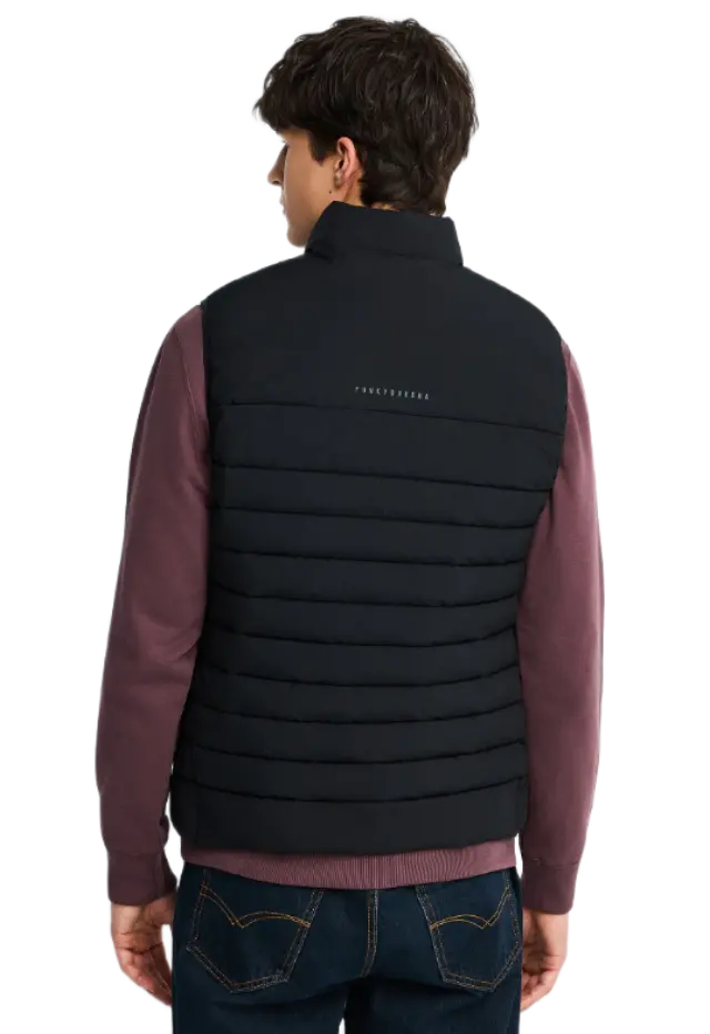 Funky Buddha Fbm Sleeveless Puffer Jacket Black FBM014-001-01 2