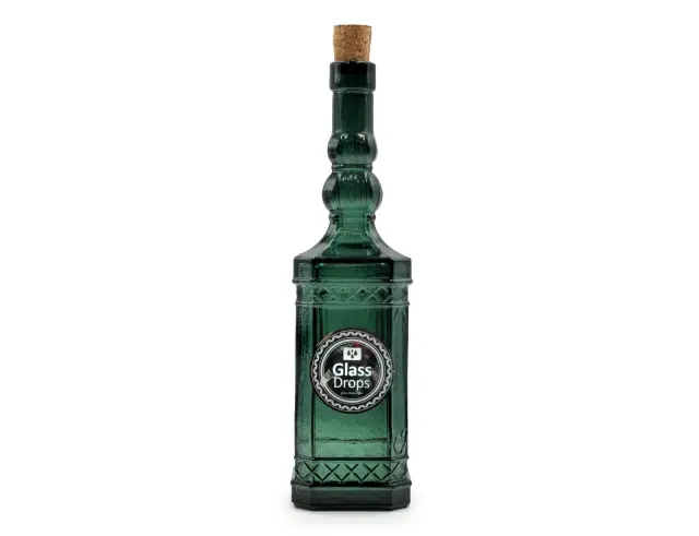 Διακοσμητικό Μπουκάλι με πώμα Glass Drops Miguelete (5032DB751) Aπό 100% ανακυκλωμένο γυαλί, Xωρητικότητας 500ml, Διαστάσεων Ø 7 x Υ 27 cm, Green Murtle 5032DB751 3