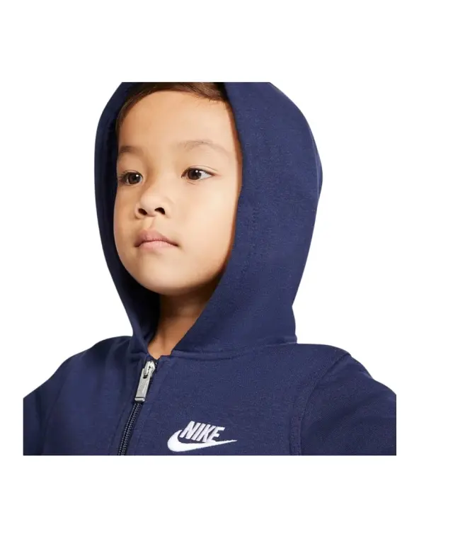 Nike - Παιδική Ζακέτα Φούτερ Club Fleece FZ Hoodie 86F321-U90 Μπλε - 6 ετών 2