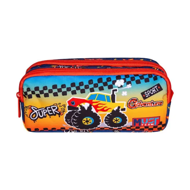 Must Κασετίνα Βαρελάκι 2 θήκες Monster Car (000587446)