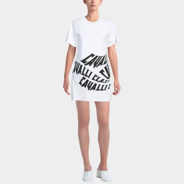 Φόρεμα Cavalli QXT10AJD060_2BF406B_BIANCO0005 Λευκό - XS 3