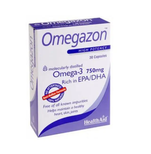 Health Aid Omegazon Omega-3 750mg Iχθυέλαιο με Ωμέγα 3 Λιπαρά Οξέα για Καρδιά και Κυκλοφοριακό, 30caps