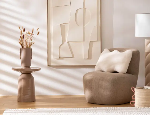 Τραπεζάκι Βοηθητικό Sita Atmosphera με διαστάσεις 38x44cm - Beige 197889A 3