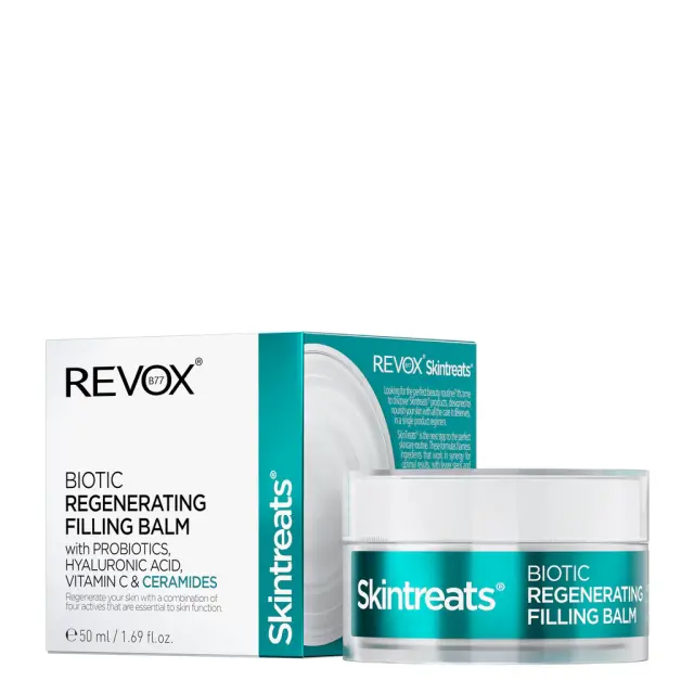 Revox B77 Skintreats Biotic Regenerating Filling Balm προσώπου για Ενυδάτωση & Ανάπλαση με Υαλουρονικό Οξύ & Βιταμίνη C 50ml