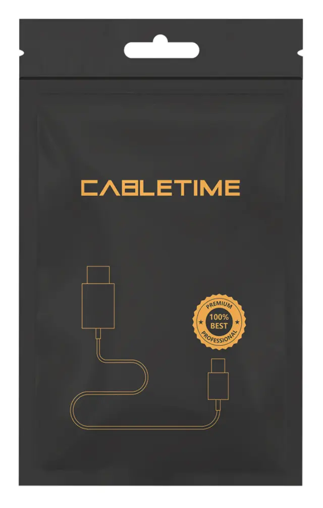 CABLETIME καλώδιο USB Type-C C160, PD100W, USB 2.0, 5A, 2m, μαύρο 2