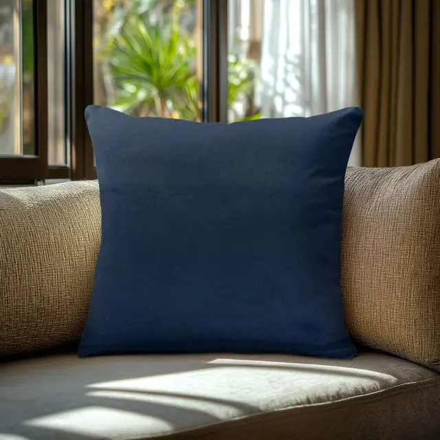 Beauty Home Μαξιλαροθήκη ΒΕΛΟΥΔΟ PREMIUM ΜΠΛΕ 40 x 40 cm 2
