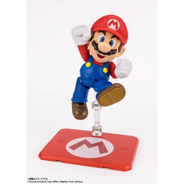Tamashii Nations Super Mario S.H.Figuarts Mario Συλλεκτική Φιγούρα Δράσης 10cm με Αρθρώσεις, Super Mushroom, Κύβο Ερωτηματικού, Κέρμα + Βάση
