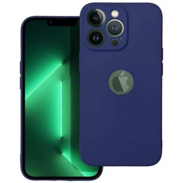 Θήκη Forcell Soft Back Cover Σιλικόνης Dark Blue (iPhone 13 Pro)