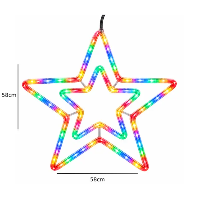 Χριστουγεννιάτικο αστέρι LED Πολύχρωμο RGB - Christmas star 290059 2