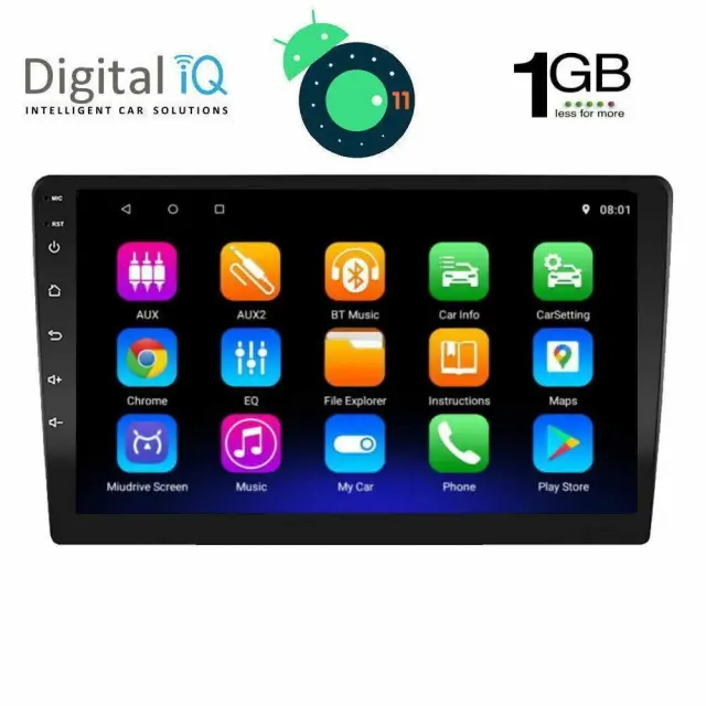 Digital IQ Ηχοσύστημα Αυτοκινήτου Universal 2DIN (Bluetooth/USB/WiFi/GPS) με Οθόνη Αφής 9" 2
