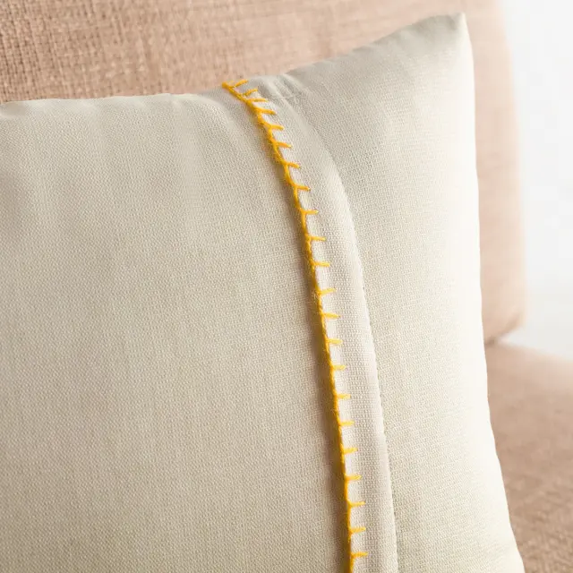 Μαξιλαροθήκη 30x45 GOFIS HOME Chrome Offwhite/Mustard 2