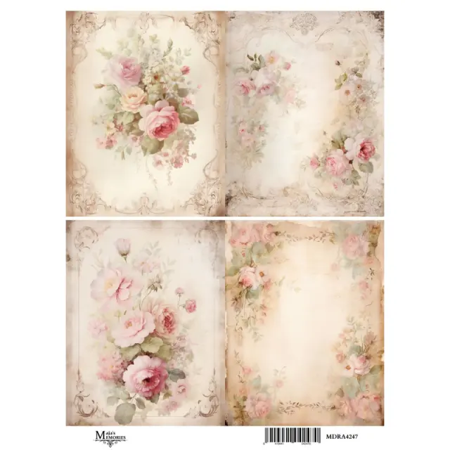 Ριζόχαρτο Maja's Memories, 22.5x32cm, Flower Backgrounds, MDRA4247