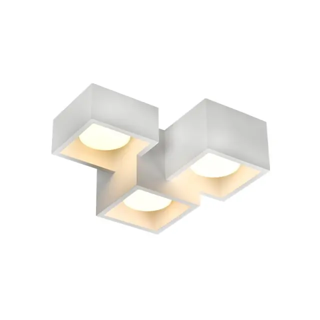 AcaLights ΓΥΨΙΝΟ 3 ΤΕΤΡΑΓΩΝA Φ/Σ ΟΡΟΦΗΣ ΦΥΣΙΚΟ 215*165*110 GENI 3*GX53