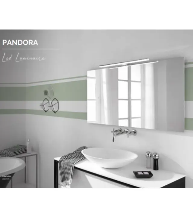 ΦΩΤΙΣΤΙΚΟ ΜΠΑΝΙΟΥ FOCCO PANDORA LED 458MM 10W 4000Κ ΧΡΩΜΙΟ 2
