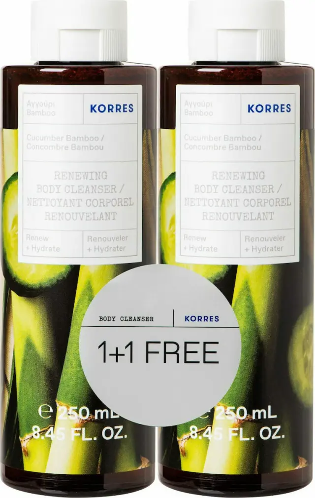 Korres Cucumber Bamboo Αφρόλουτρο (2x250ml) 500ml