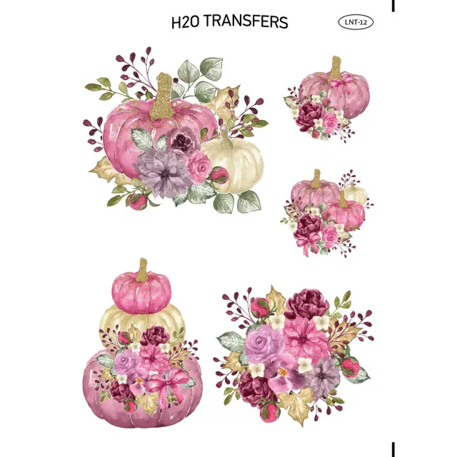 Χαρτί Easy Transfer, Κολοκύθες στα ροζ, LNT-12, 25x35cm