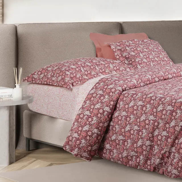 Σετ Παπλωματοθήκη 160x240 Μονή Casual Das Home 5433 Bordeaux-Nude 70% Βαμβάκι-30% Πολυέστερ